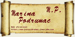 Marina Podrumac vizit kartica